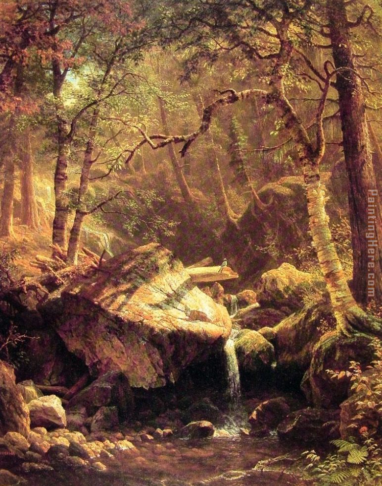 The Mountain Brook painting - Albert Bierstadt The Mountain Brook art painting